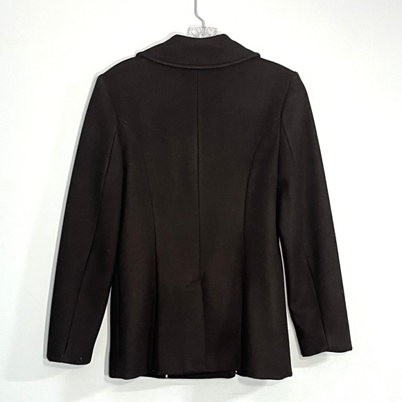 GAP Y2K Wool Peacoat Women‎ Small Equestrian Classic Dark Academia Minimalist - Picture 2 of 11